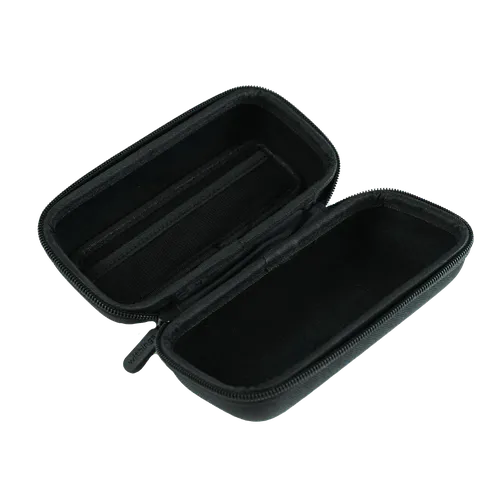 BPM Connect — Tragetasche — Geöffnete schwarze Hartschalentasche mit Reißverschluss, Dreiviertelansicht — Tasche, Zubehör, schwarz, Hartschale