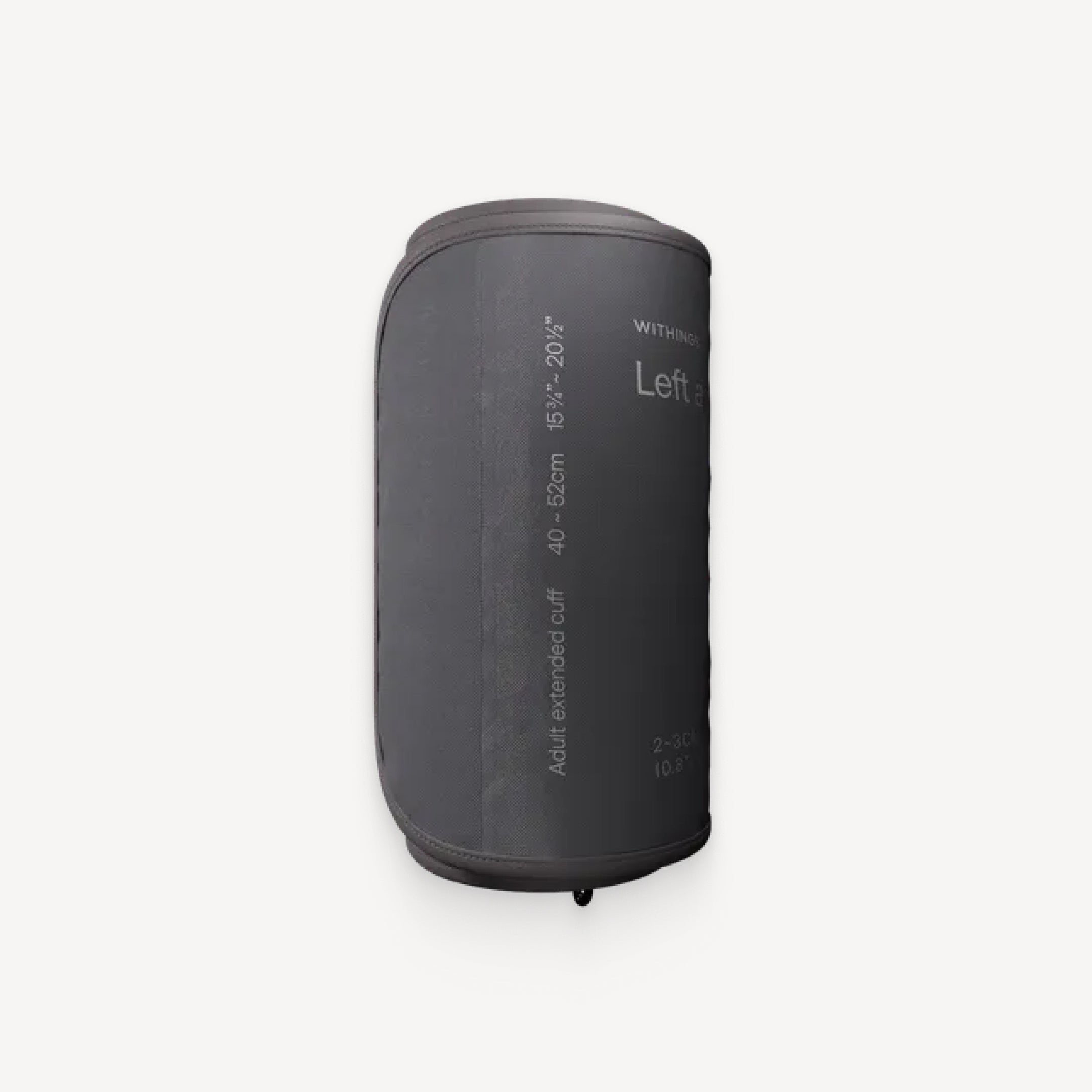 BPM Vision — Adult extended cuff — dark grey left arm cuff folded, front view on white background, size 40–52 cm — cuff, grey, folded, accessory