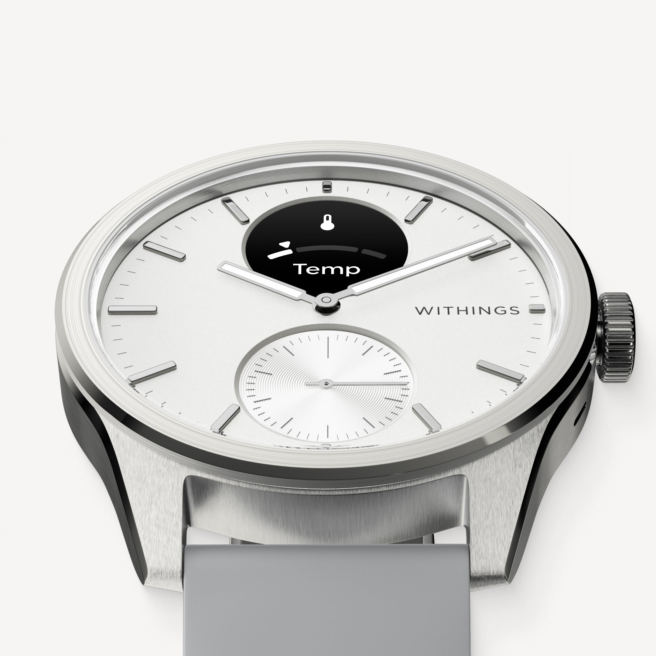 スマートウォッチ Withings ScanWatch 42mm WHITE シ ScanWatch 2 42mm ホワイト＆シルバー – Withings