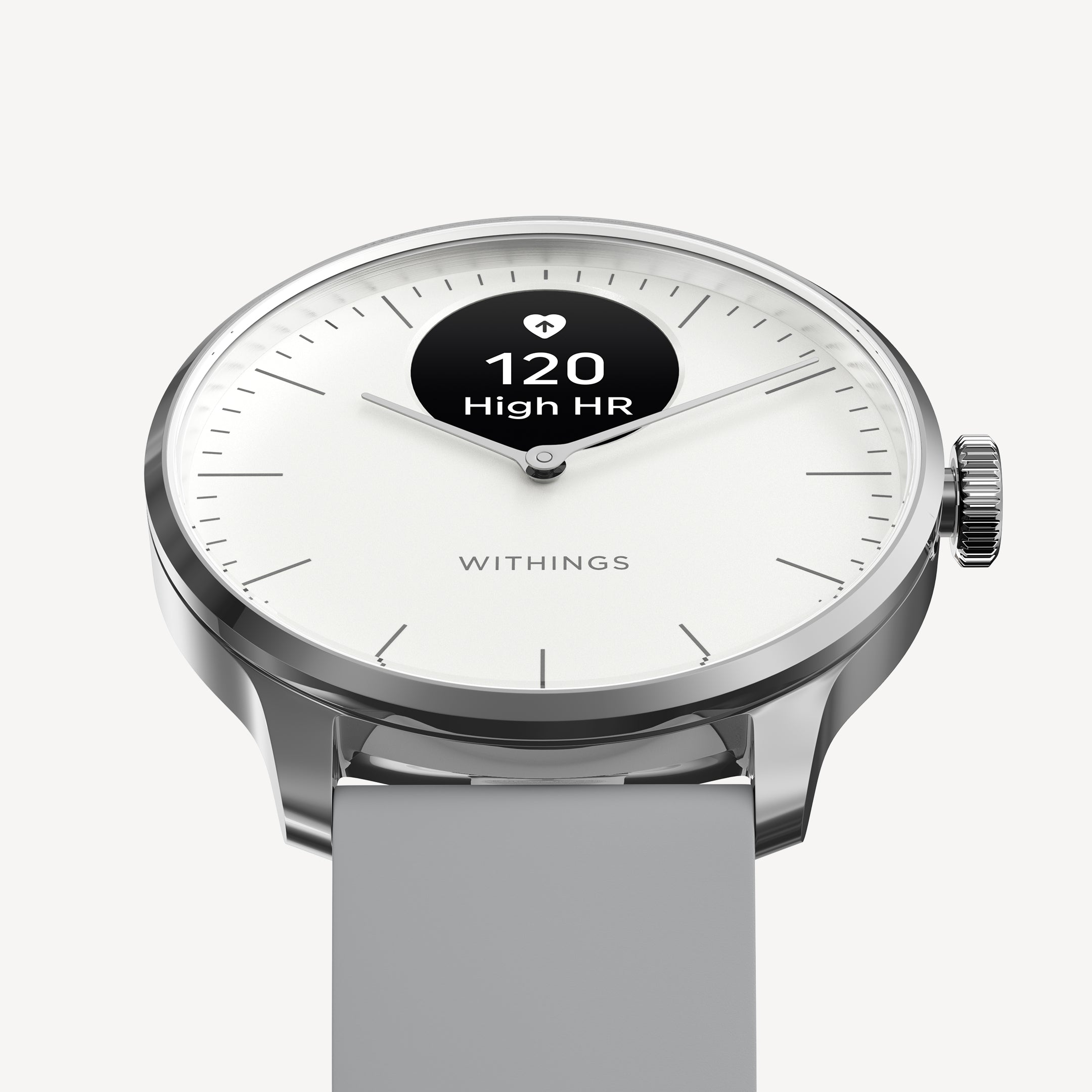 WITHINGS ScanWatch Light 本体 ScanWatch Light 37mm White & Silver – Withings