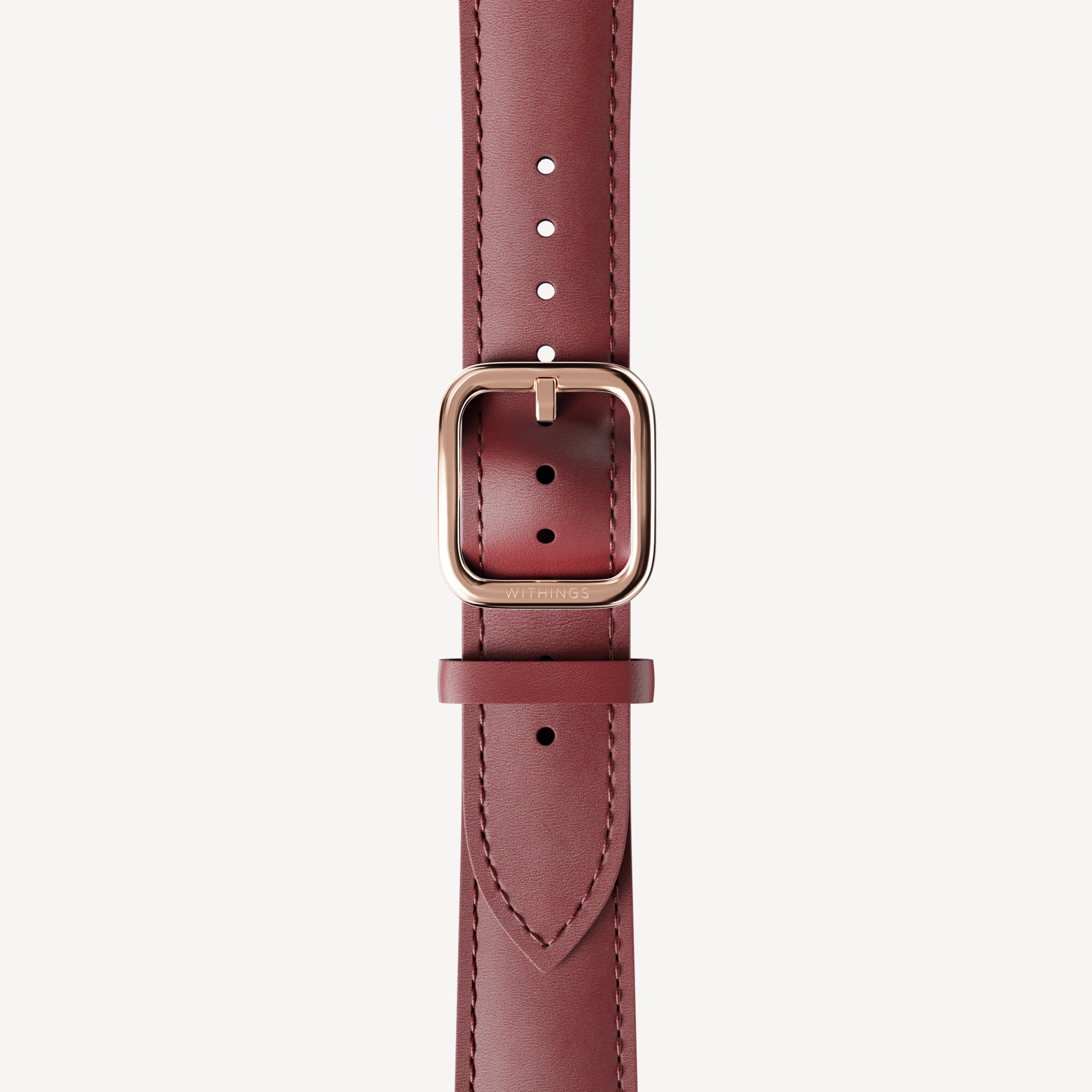 Bracelet en cuir courbé Bordeaux