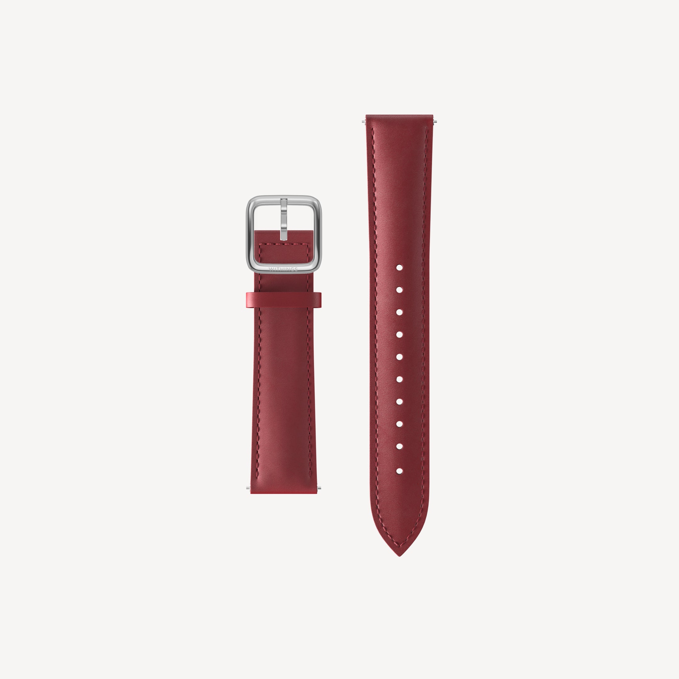 カーブドレザーリストバンド バーガンディ – Withings