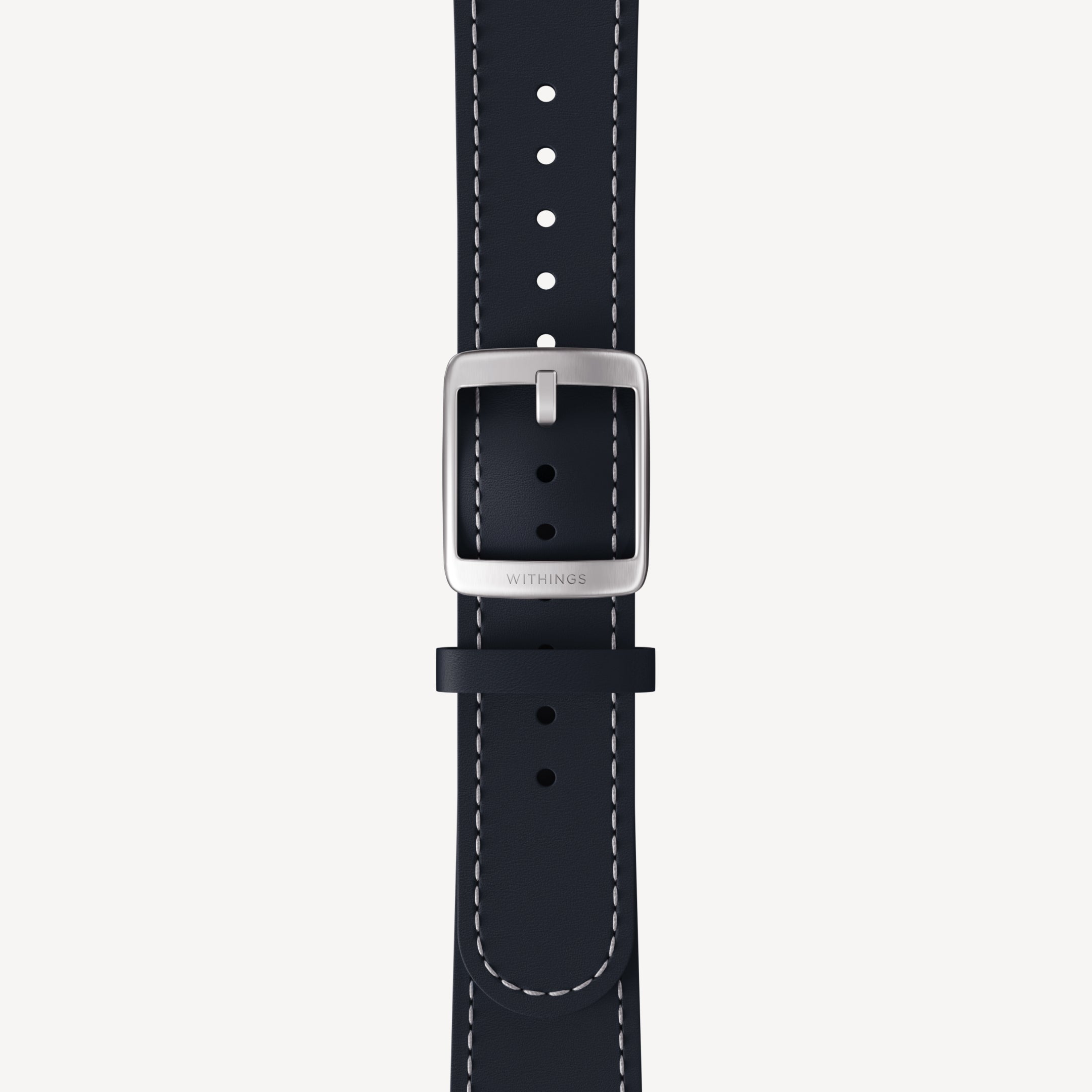 Læderarmbånd m/ rustfri stål SI-armbånd blå & sølv