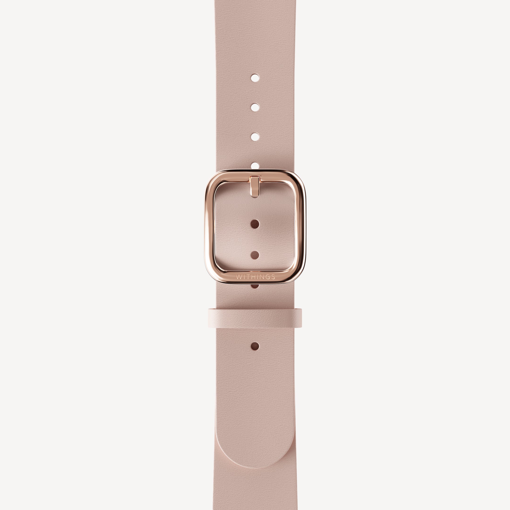 Leather Wristband Peach & Rose Gold