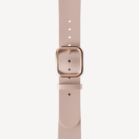 Leather Wristband Peach & Rose Gold