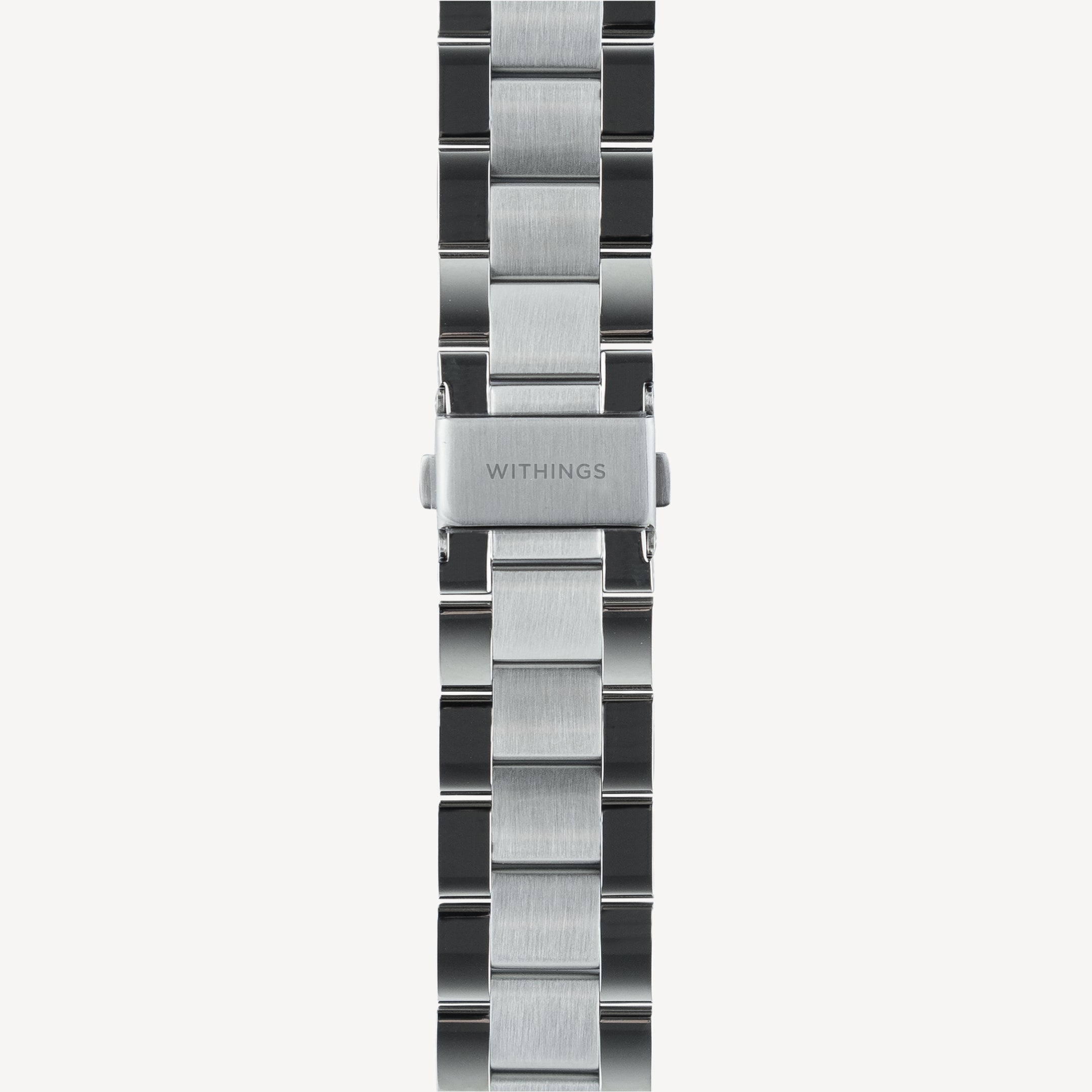 Bracelet métallique à maillons intégraux Argent