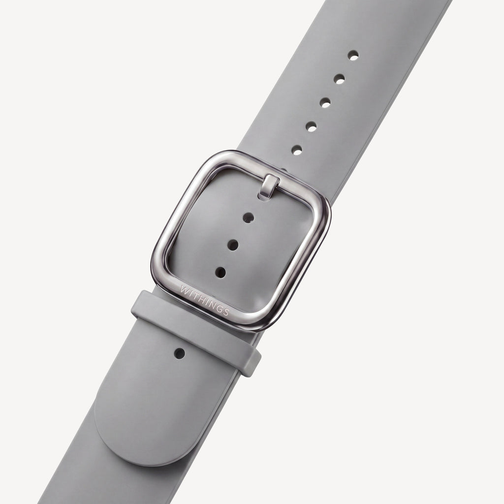 Bracelet Sport Premium en Fluoroélastomère Gris