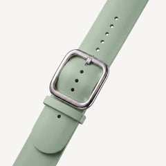Premium Sport Fluoroelastomer Wristband Light Green & Silver