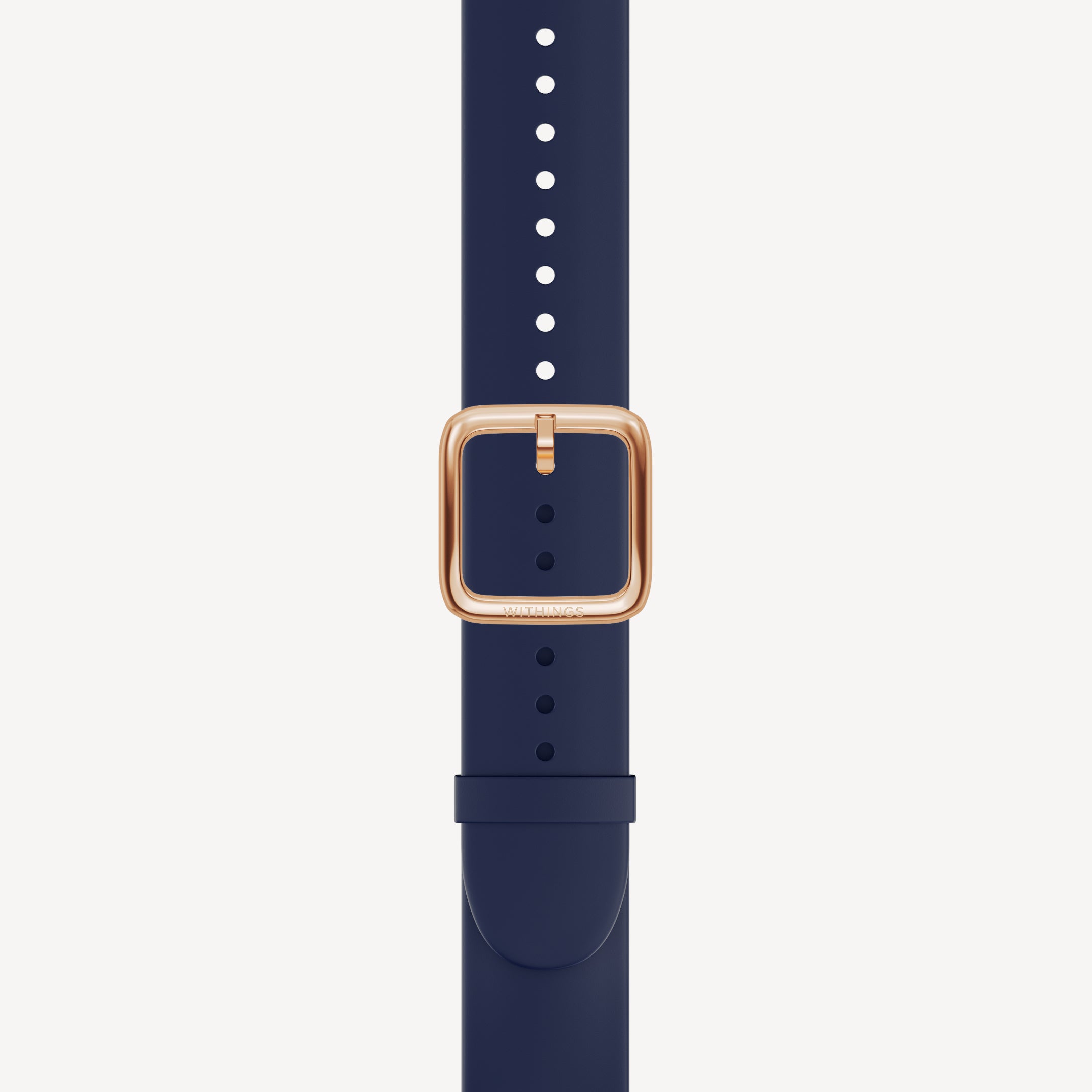 Premium Sport Fluoroelastomer Wristband Blue & Rose Gold