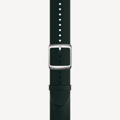Premium Sport Fluoroelastomer Wristband Green & Silver