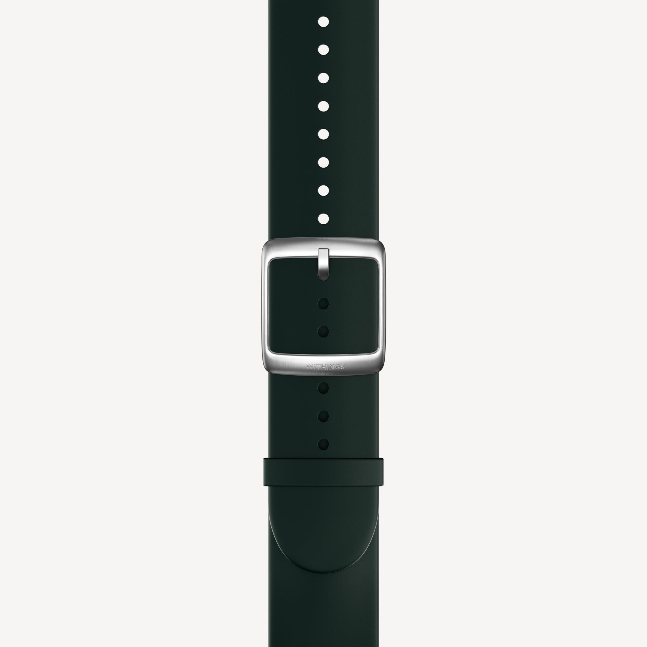 Premium Sport Fluoroelastomer Wristband Green & Silver