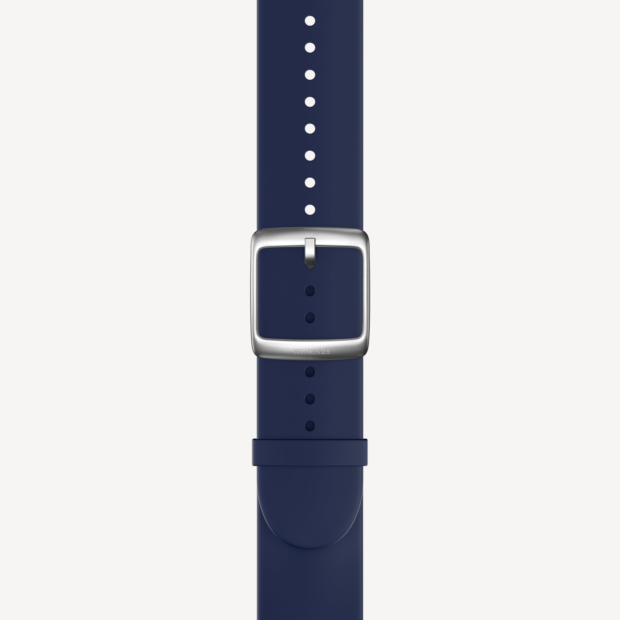 Premium Sport Fluoroelastomer Wristband Night Blue & Silver